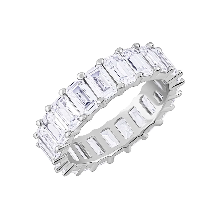 Серебряное кольцо с фианитами - 1993062