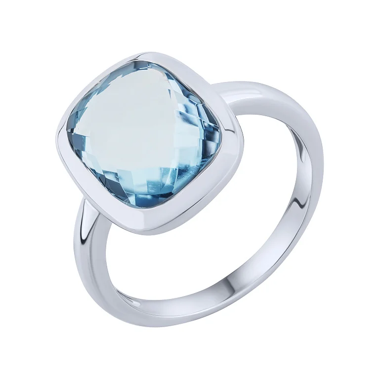 Каблучка срібна з топазом - 2162626