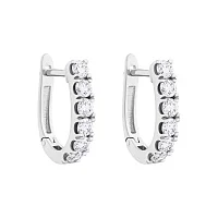 Сережки у білому золоті з діамантами - 2137958