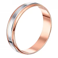 Обручальное кольцо из комбинированого золота. Артикул ОК308: цена, отзывы, фото – купить в интернет-магазине AURUM