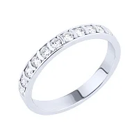 Каблучка із білого золота з діамантами - 2115740