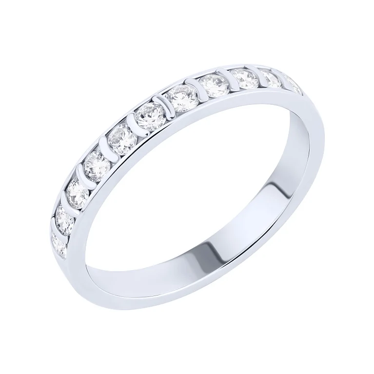 Каблучка із білого золота з діамантами - 2115740