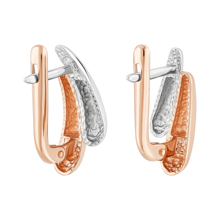 Серьги из комбинированного золота  - 2210741
