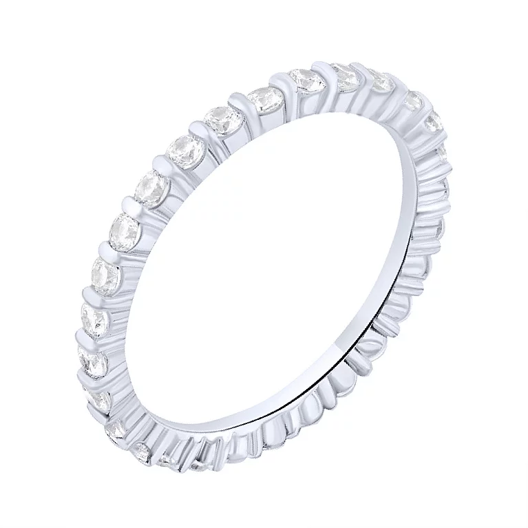Кольцо серебряное с фианитами. Артикул 7501/6235: цена, отзывы, фото – купить в интернет-магазине AURUM
