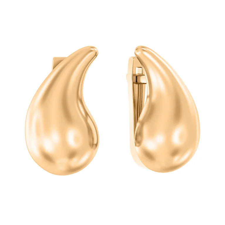 Серьги "Капля" из красного золота - 2129851