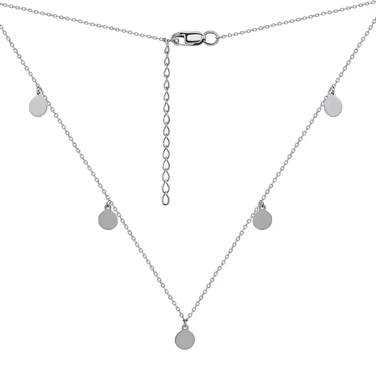 Колье из серебра с подвесами "Монета" в якорном плетение. Артикул 7507/8610944: цена, отзывы, фото – купить в интернет-магазине AURUM