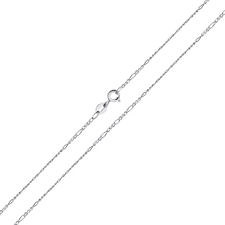 Серебряная цепочка плетение фигаро - 1529073