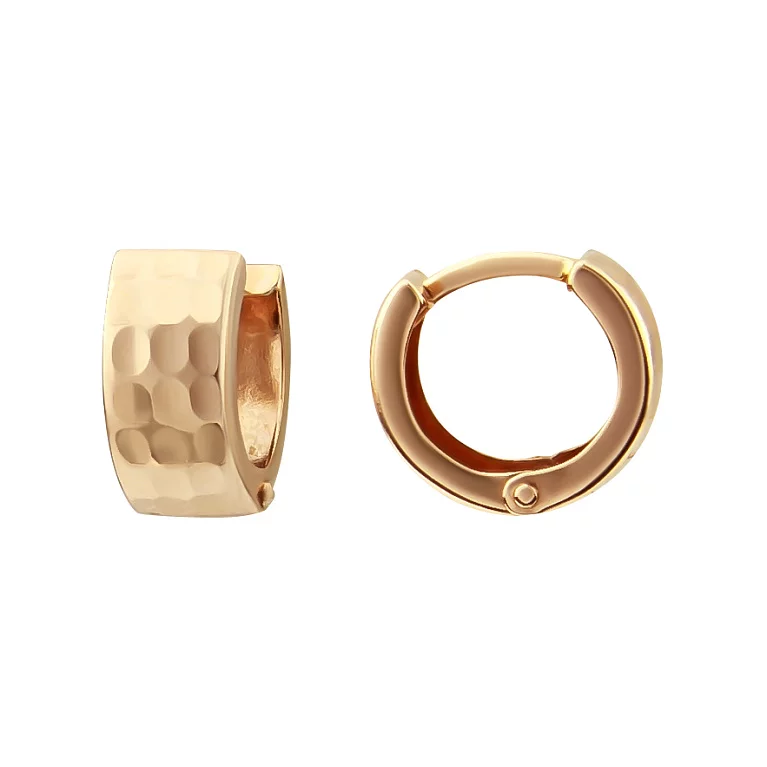 Серьги-кольца из красного золота. Артикул 470333: цена, отзывы, фото – купить в интернет-магазине AURUM