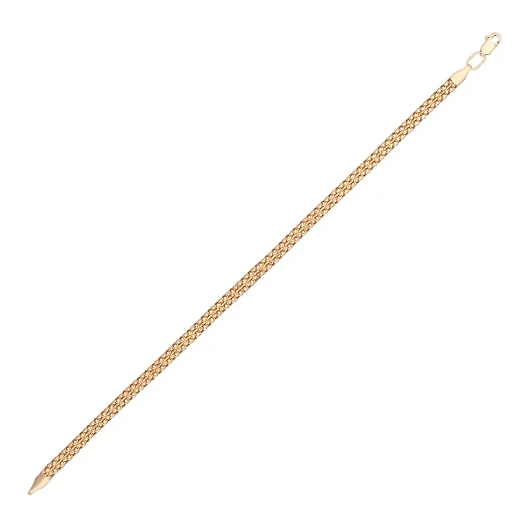 Золотий браслет з плетінням якірний бісмарк. Артикул 4284763101: ціна, відгуки, фото – купити в інтернет-магазині AURUM
