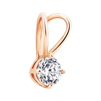 Подвес из красного золота с фианитами  - 383290