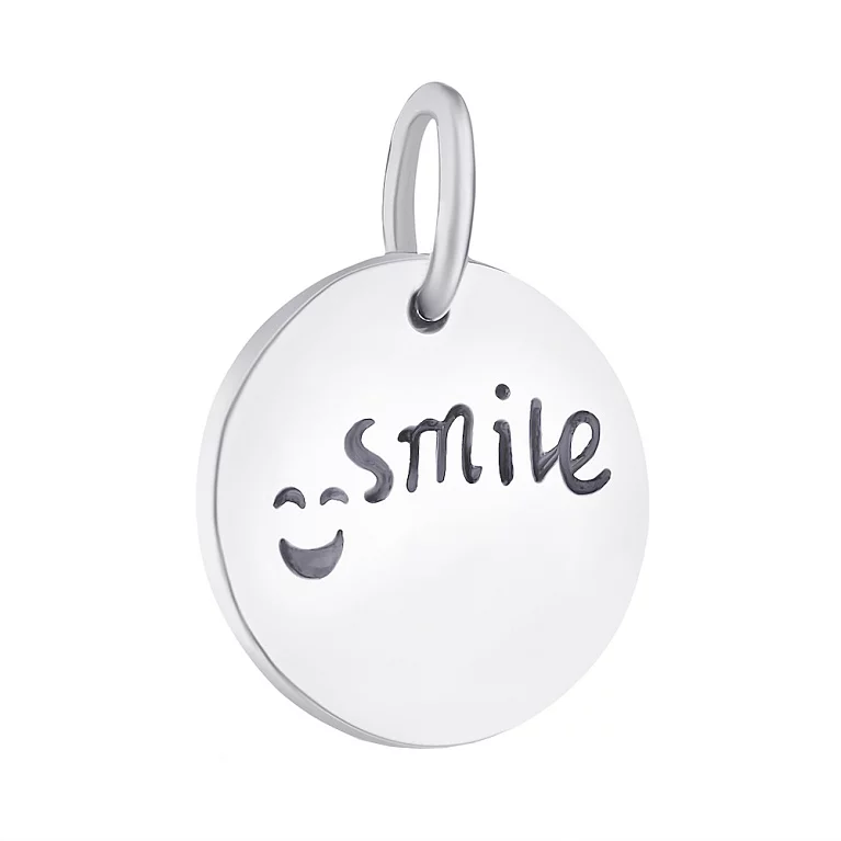 Срібний підвіс "Smile". Артикул 7503/П2/1046: ціна, відгуки, фото – купити в інтернет-магазині AURUM