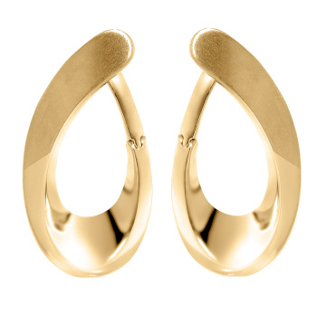 Сережки из красного золота в форме капли - 964156