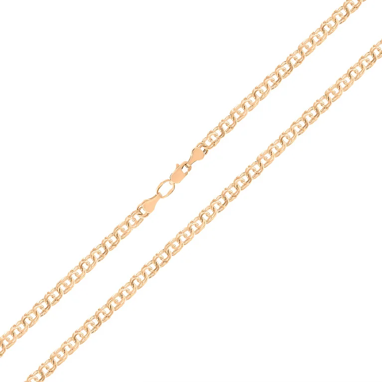 Ланцюжок із червоного золота плетіння бісмарк - 1551303