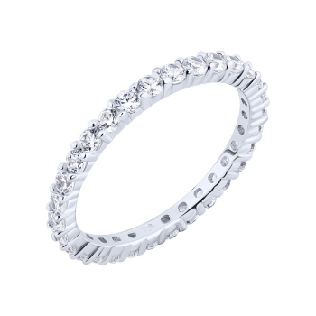 Серебряное кольцо с фианитами - 2087951