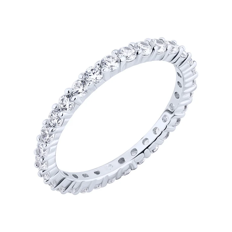 Серебряное кольцо с фианитами - 2087951