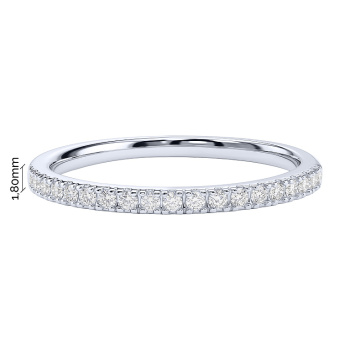 Серебряное двойное кольцо 2 в 1 с фианитами - 2289418