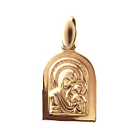 Ладанка из красного золота Богородица. Артикул 110230: цена, отзывы, фото – купить в интернет-магазине AURUM