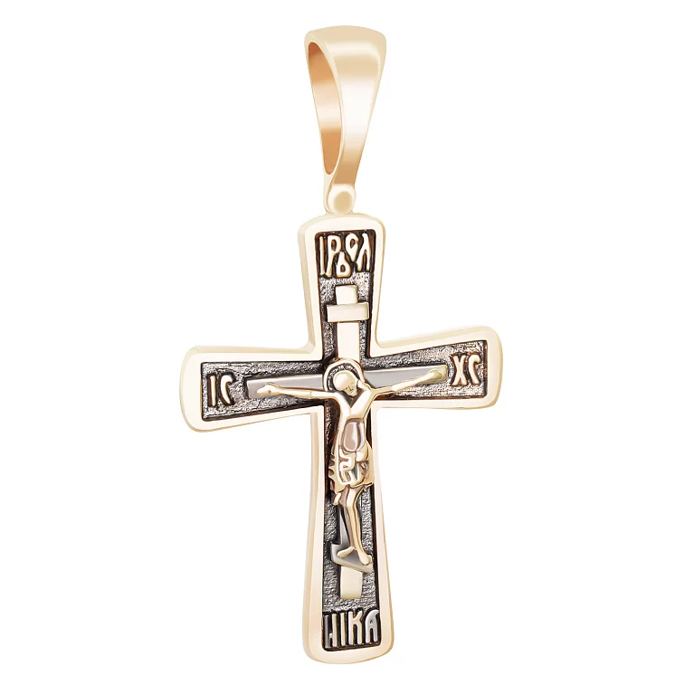 Крест в красном золоте "Спаси и Сохрани". Артикул КР323и: цена, отзывы, фото – купить в интернет-магазине AURUM