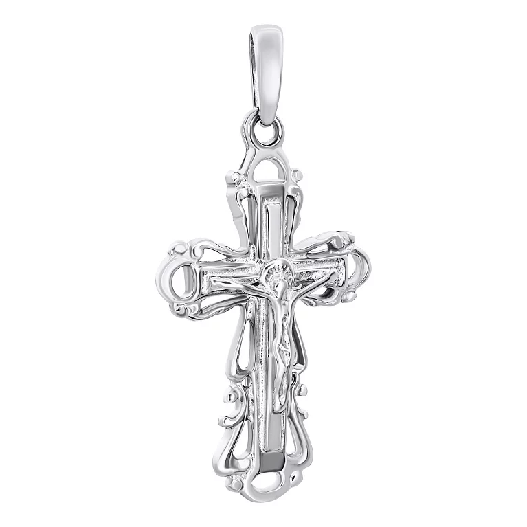 Срібний хрестик "Розп'яття Христа". Артикул 7504/3108: ціна, відгуки, фото – купити в інтернет-магазині AURUM