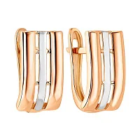 Сережки из красного и белого золота - 959925