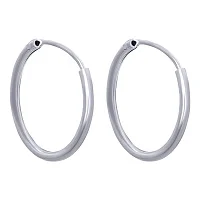 Сережки-кольца серебряные - 886248