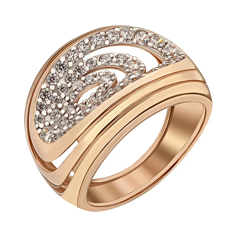 Золотое кольцо с фианитами. Артикул 380608: цена, отзывы, фото – купить в интернет-магазине AURUM