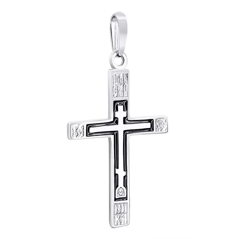 Крест из серебра с эмалью. Артикул 7504/3045e/55: цена, отзывы, фото – купить в интернет-магазине AURUM