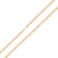 Цепочка плетение бисмарк в красном золоте - 637398