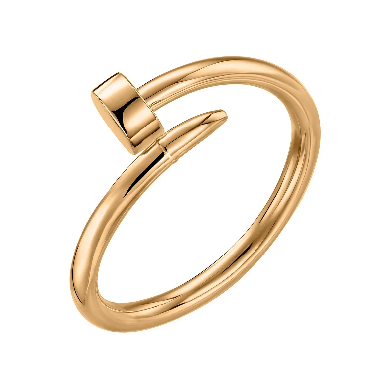 Каблучка "Цвях" з червоного золота  - 2221169