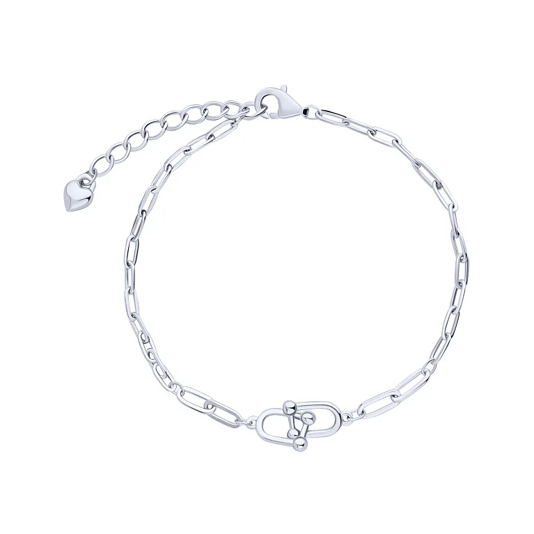 Браслет зі срібла у стилі fashion у якорному плетінні - 2127116 Браслет зі срібла у стилі fashion у якорному плетінні - 2127116