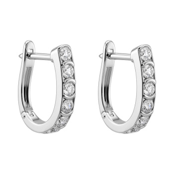 Серьги-дорожки из белого золота с бриллиантами  - 2217075