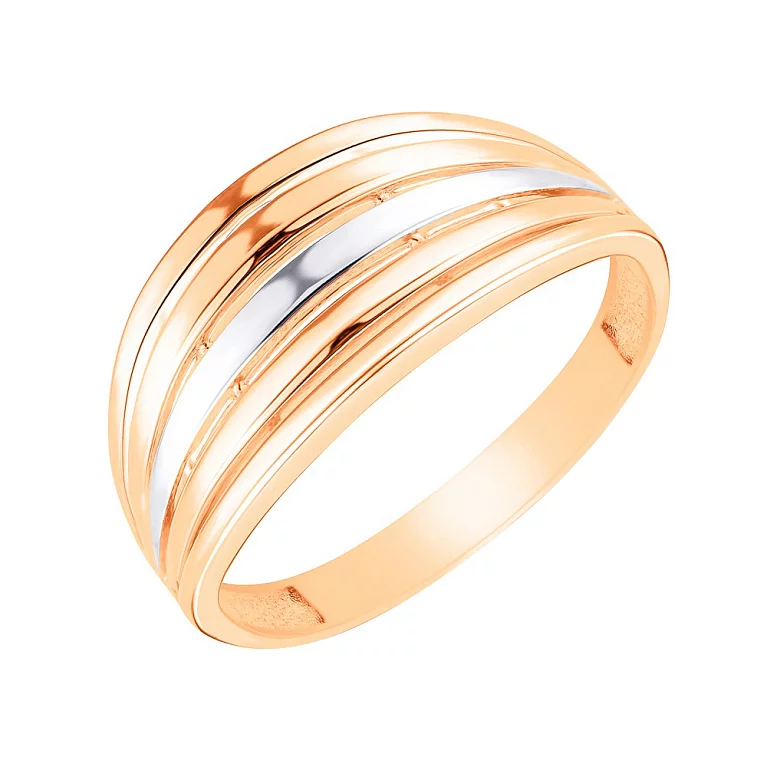 Кольцо из комбинированого золота. Артикул 154376кб: цена, отзывы, фото – купить в интернет-магазине AURUM