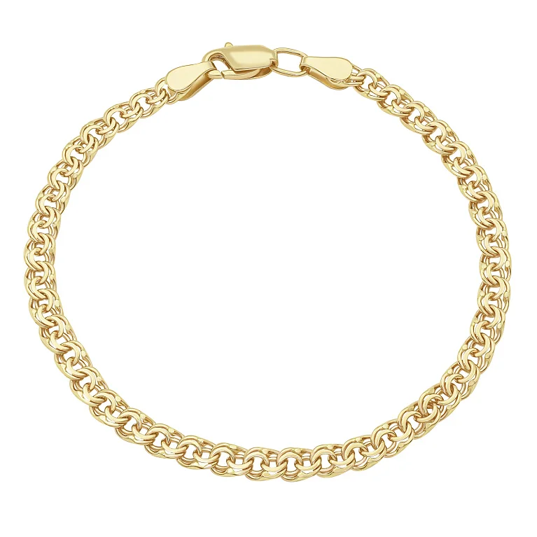 Браслет з червоного золота в плетінні бісмарк - 2128249