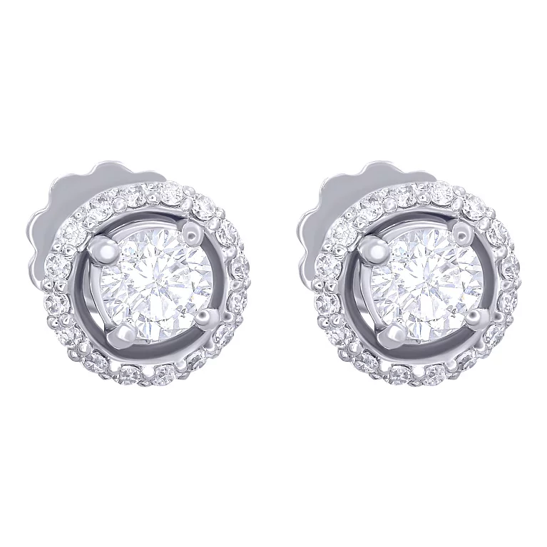 Сережки-гвоздики трансформери з діамантами. Артикул 22976ббрил: ціна, відгуки, фото – купити в інтернет-магазині AURUM