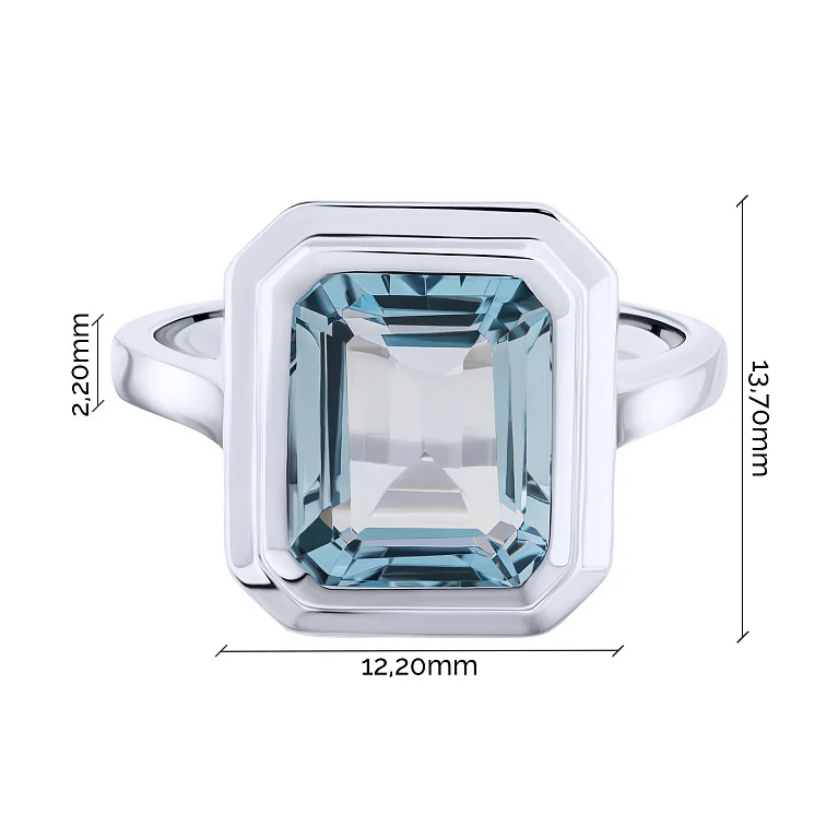 Серебряное кольцо с топазом - 2162747