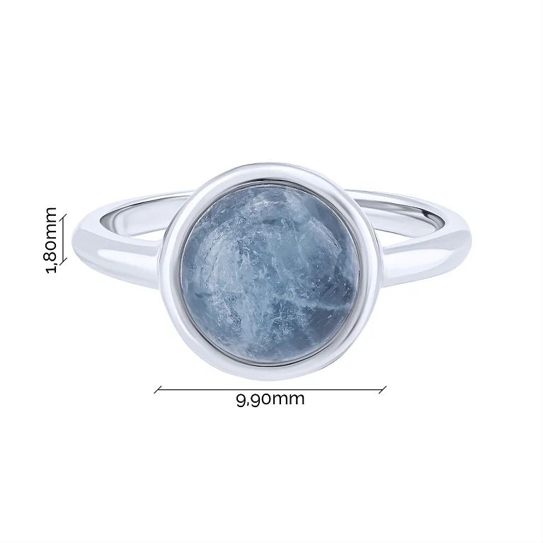 Серебряное кольцо с аквамарином - 2055049