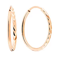 Серьги-кольца из красного золота с алмазной гранью. Артикул 100647/30: цена, отзывы, фото – купить в интернет-магазине AURUM