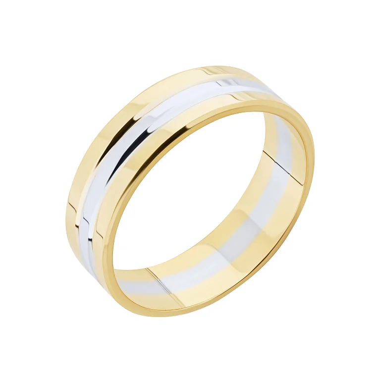 Обручальное кольцо в комбинированном золоте - 2137825