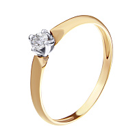 Золотое кольцо с бриллиантом. Артикул К1025: цена, отзывы, фото – купить в интернет-магазине AURUM