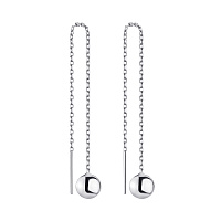 Сережки-протяжки из серебра Шарики. Артикул 7502/4763/1: цена, отзывы, фото – купить в интернет-магазине AURUM