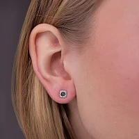 Серьги-гвоздики в белом золоте "Клевер" с бриллиантами - 1987609