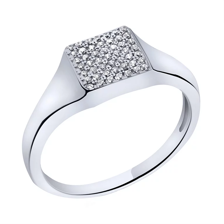 Кольцо из серебра с фианитами. Артикул 7501/6640: цена, отзывы, фото – купить в интернет-магазине AURUM