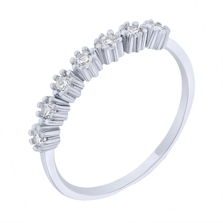 Кольцо из серебра с фианитами. Артикул 7501/6261: цена, отзывы, фото – купить в интернет-магазине AURUM