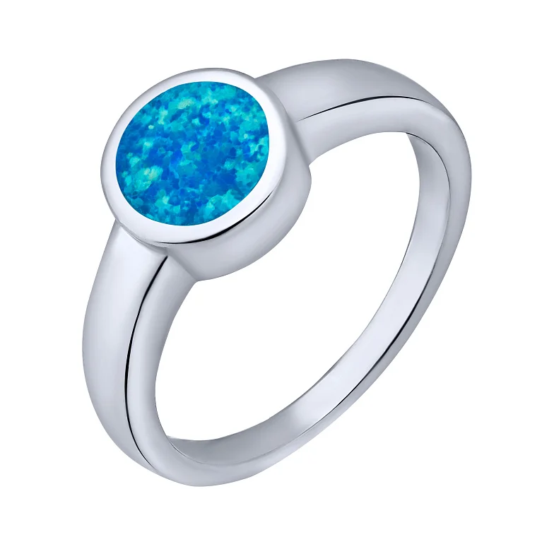 Серебряное кольцо с опалом  - 2084825