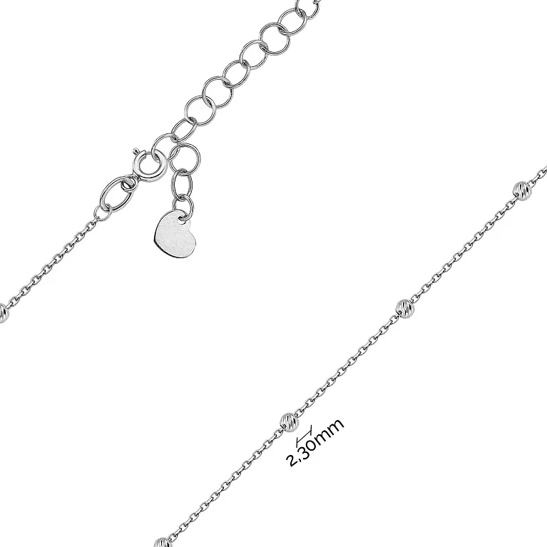 Браслет из белого золота в якорном плетении - 2008060