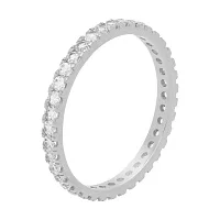 Золотое кольцо с дорожкой фианитов - 1728753