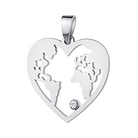 Срібний підвіс Серце з цирконієм. Артикул 7503/3595: ціна, відгуки, фото – купити в інтернет-магазині AURUM