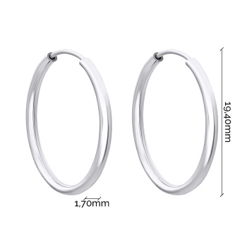 Серьги-кольца из серебра - 1545961