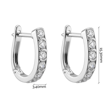 Серьги-дорожки из белого золота с бриллиантами  - 2217075