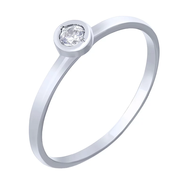 Кольцо серебряное с фианитом. Артикул 7501/81717б: цена, отзывы, фото – купить в интернет-магазине AURUM